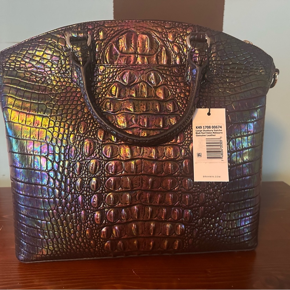 Brand New Black Pearl Brahmin Bag- Large
